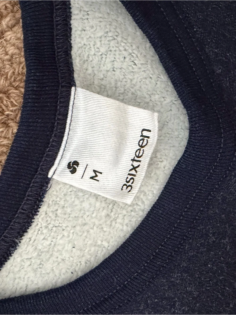 3sixteen Navy Crewneck Sweater in Indigo